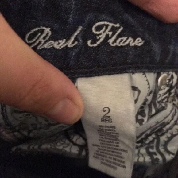 AEO real flare dark wash size 2 jeans - Picture 2 of 5